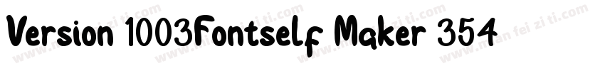 Version 1003Fontself Maker 354字体转换